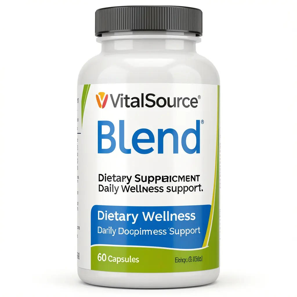 VitalSource Blend dietary supplement bottle containing 60 capsules for daily wellness support